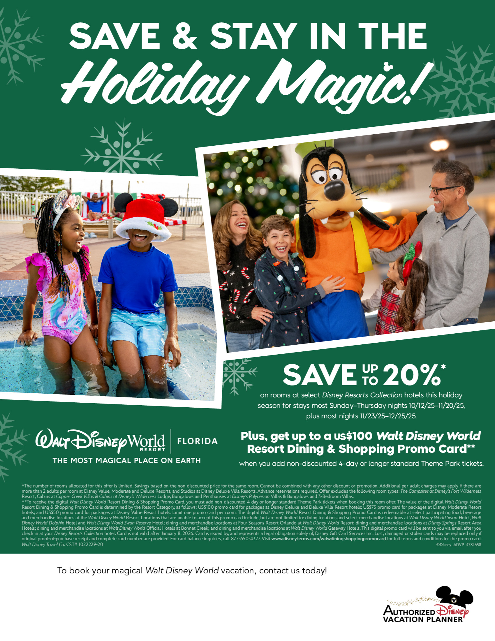 Walt Disney World Resort in Florida Save Up To 20% on rooms at select Disney Resort hotels this holiday season with your Magic Makers Walt Disney World Resort in Florida Save Up To 20% on rooms at select Disney Resort hotels this holiday season with your Magic Makers